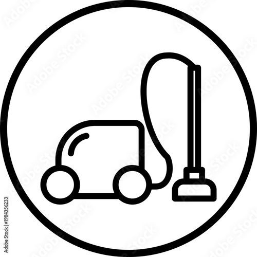 Vacuum Cleaner Line Icon Style