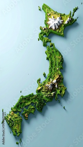 Japan Relief Map.