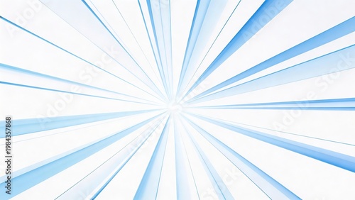 Blue and white radial light beams