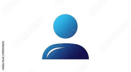 Abstract illustration of a person icon on a white background design