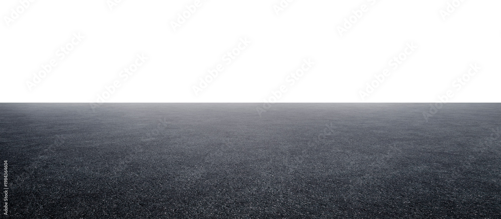 Naklejka premium 3d Dark asphalt road surface with transparent background