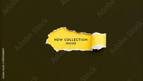 Torn paper revealing 