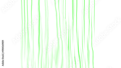 Green vertical lines, abstract flowing light streaks, illustation