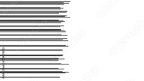 Thick horizontal motion lines on white, heavy speed effect, illustation