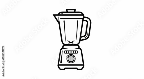Simple outline drawing of a kitchen blender