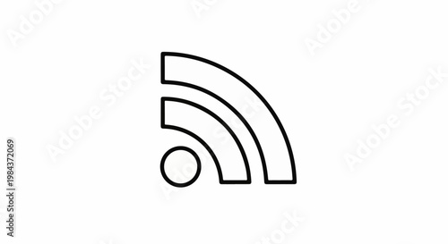 Simple outline of radio waves emanating from a circle