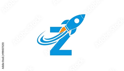 Rocket launch letter Z.