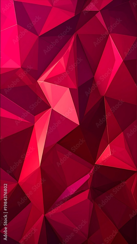 Obraz premium Ruby Polygon Abstract.