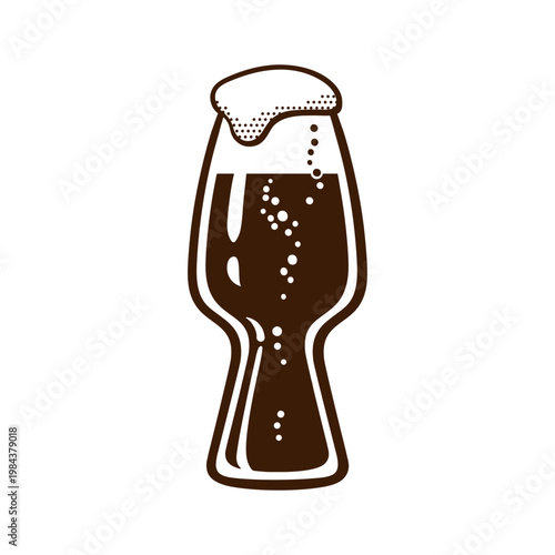 Vector illustration of stout beer glass