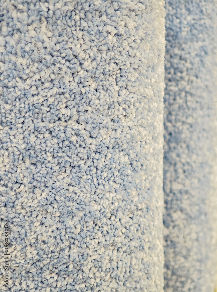 Fototapeta premium The texture of the carpet is blue. Medium pile