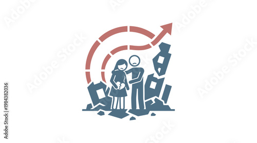 Couple Navigating Challenges with Upward Growth