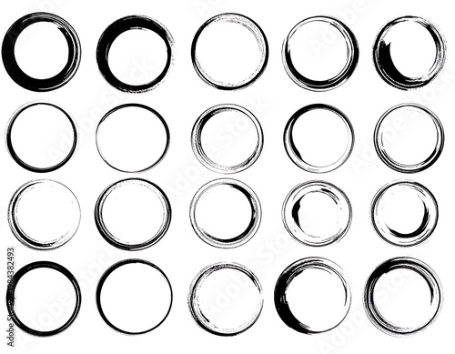 Brush Stroke Circles.