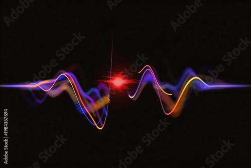 Colorful sound wave visualization