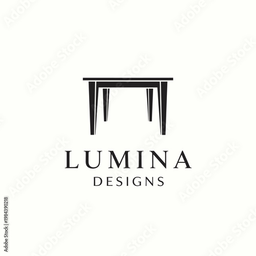 Professional jewelry store logo design for Lumina Designs displayed on elegant table