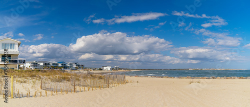 panorama landscape of the north end of Ocean Isle and Shallotte Inlet