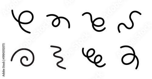 A minimal line set of abstract curved lines designed for clean, simple, and general-purpose use.