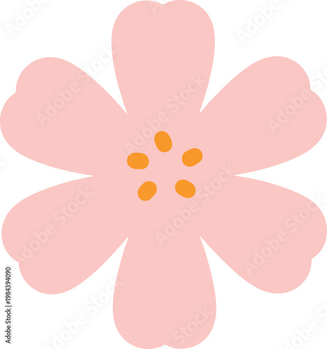 Simple self esteem flat flower icon