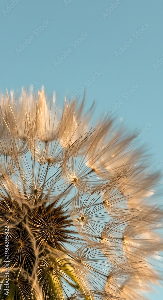 Fototapeta premium Dandelion Wishes: A Close-Up Portrait