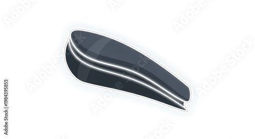 Sleek Black Motorcycle Fuel Tank Design.