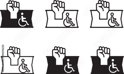 Isolated Accessibility Rights Awareness Banner, Accessibility Rights Awareness Banner icon, equal access concept, disability rights campaign, inclusive design, awareness promotion, social banner