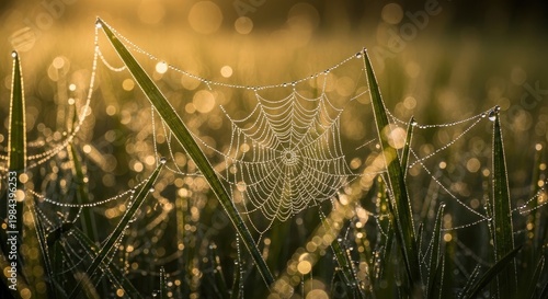 Spiderweb in the Morning Dew.