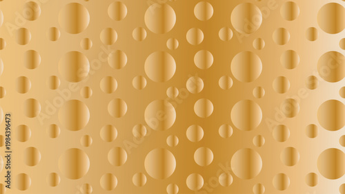 Abstract Golden 3D Spheres Pattern - Luxury Geometric Texture Background, Art & Illustration