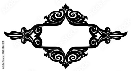 Black ornate frame design element.