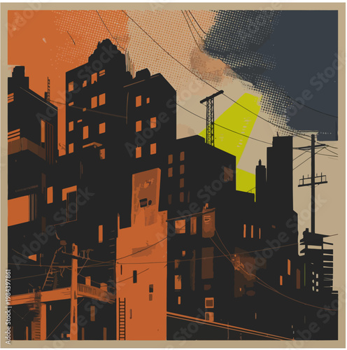 building abcstract vector illustration