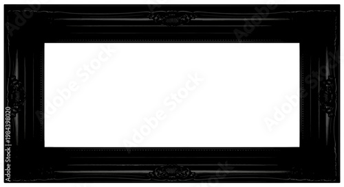 Black Photo Frame Border Design.