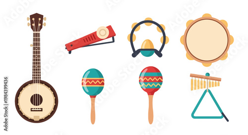 Set of Musical Instruments and Accessories for Kids