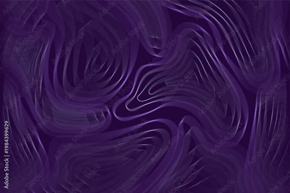 Obraz premium Dark purple 3d glowing topographic contour line abstract background