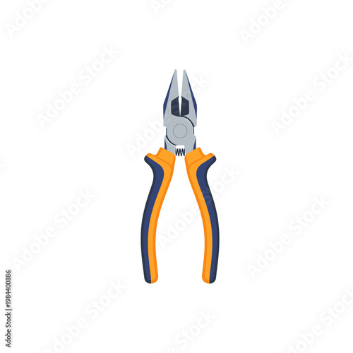 Professional combination pliers hand tool vector illustration