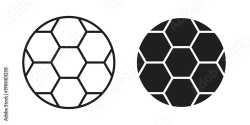 Fotografia Football icon outline and solid set. Graphic icons