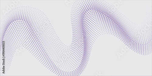 Wave line of flowing particles abstract vector background, smooth curvy shape dots fluid array. wallpaer neutral good nice art