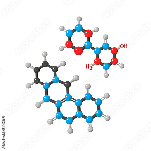 Chemical Molecular Structure Vector Illustration Scientific Concept