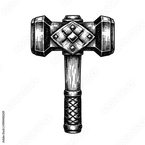 Viking Thor Mjolnir Hammer Head.