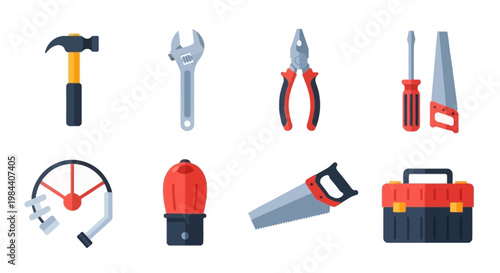 Hand Tools Collection for Construction and Repair Projects