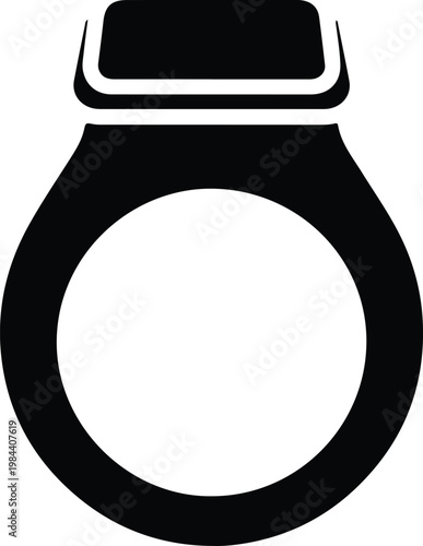 Silhouette modern toilet bowl simple graphic representation for bathroom hygiene and plumbing concept vector design