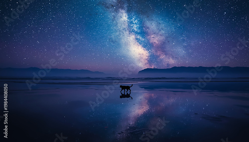 星の光に揺れる猫の静かな旅