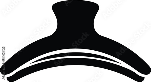 Silhouette simple elegant hair clip accessory fashion styling tool modern beauty concept minimal vector design