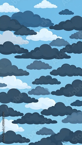 Cloudy Sky Cartoon.