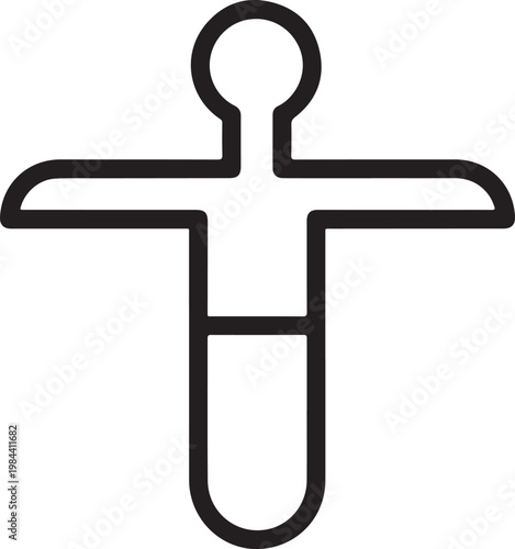 Minimalist Foosball Player and Human Figure Icon