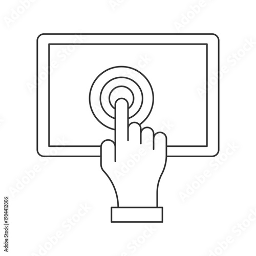 hand touching screen icon