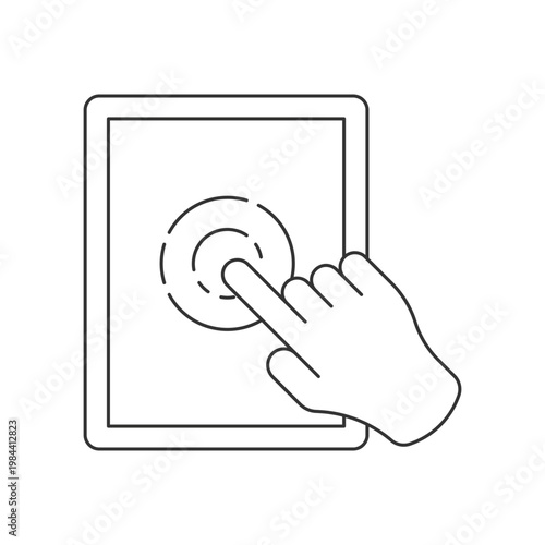 hand touching screen icon