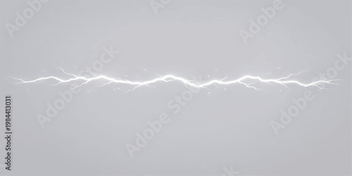 Lightning bolts striking across a dark sky with glowing trails and clouds in a dramatic atmospheric scene