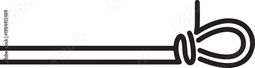 Minimalist Rope Noose Line Art Vector Illustration
