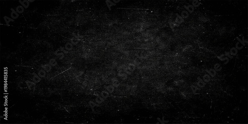 Dark black and white grunge textured concrete wall background with vintage rough surface design