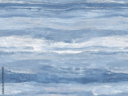 Abstract blue ocean waves, textured water surface, soft painted background