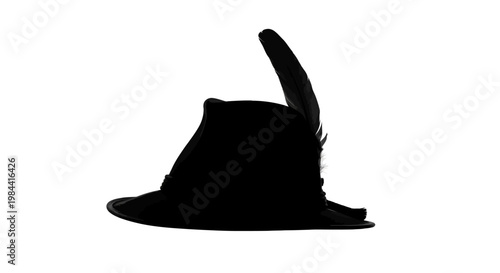 Black silhouette of a hat.