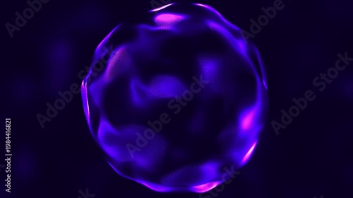 Cosmic Nebula Sphere Visual – Deep Violet Magic Ball for Intros